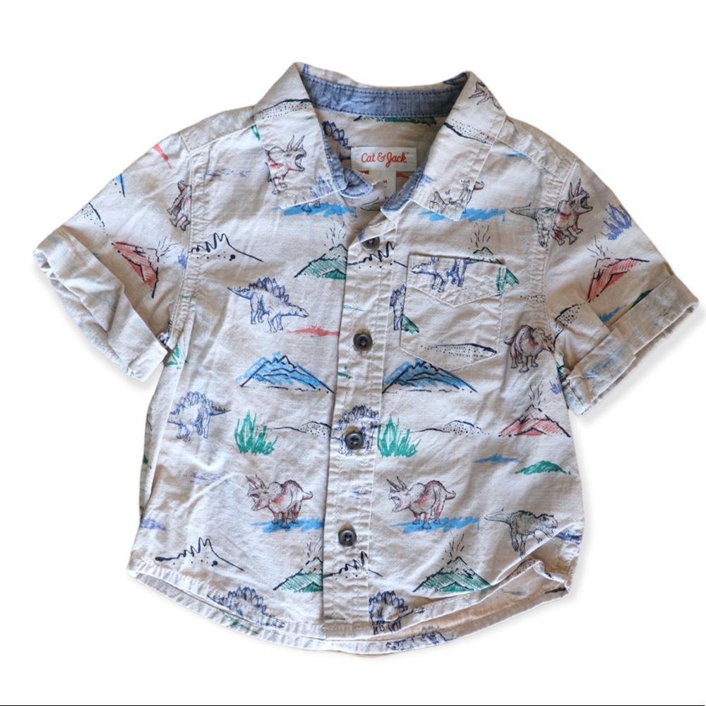 Cat & Jack - Dinosaur Button Up (12M)